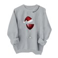 thumbnail image 3 of Ichuanyi Women's Crewneck Long Sleeve Christmas Graphic Sweatshirt Cute Christmas Print Casual Pullover Top, 3 of 5