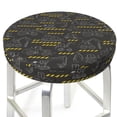 thumbnail image 3 of Fotbe Retro Excavator Stool Covers Round,Waterproof Round Bar Stool Covers Bar Chair Covers Washable Stool Cushion Slipcover for 12-14 Inch Chair-13 inch, 3 of 7
