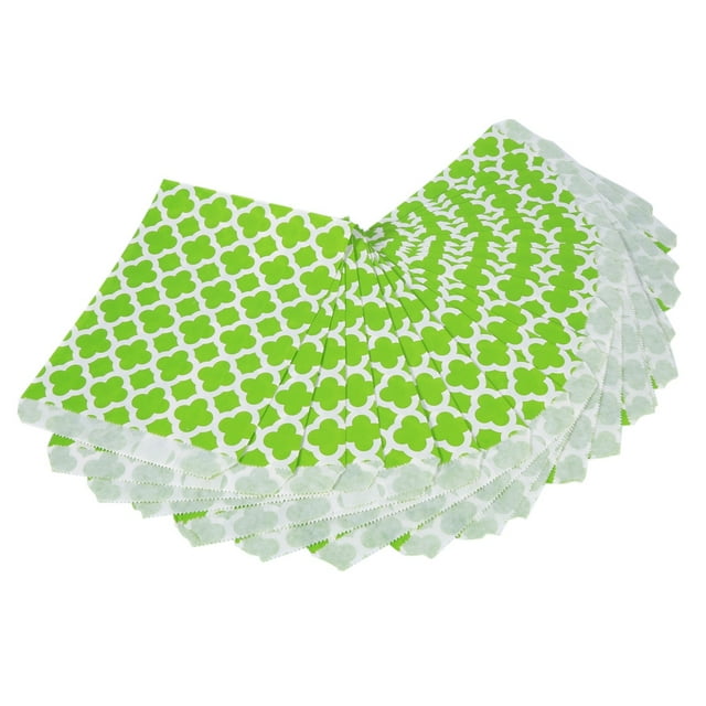 Paquete de 25 bolsas de regalo de fiesta verdes para tarjetas de cumpleaños, dulces y golosinas