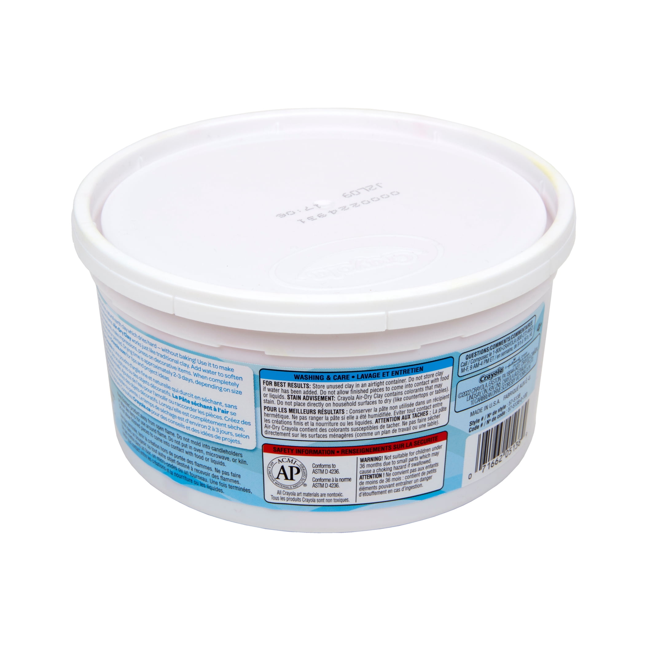 Crayola Air Dry Clay, 2.5lb Tub, Red, Pack of 4