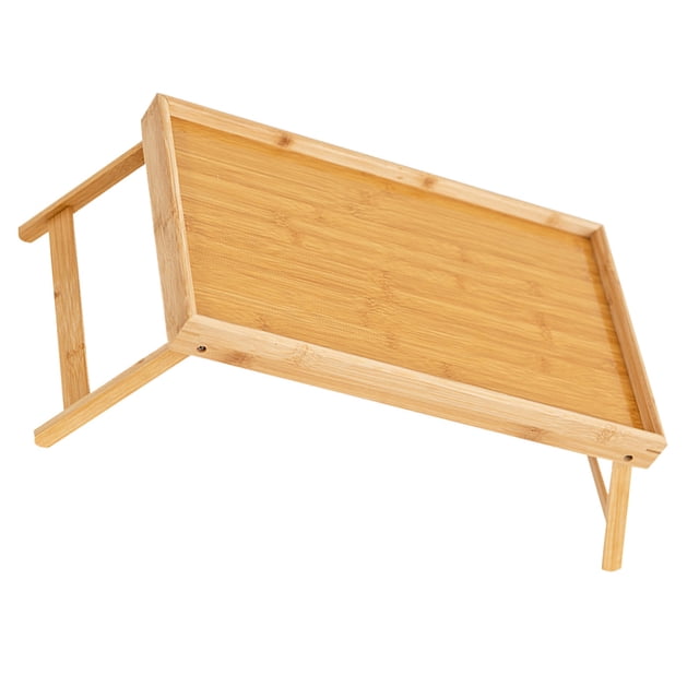 TABLZONE Table Domestique Beige Multifonction Pliable avec Support pour Ordinateur Portable et Plateau à Aliments