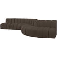thumbnail image 5 of Meridian Furniture Arc Brown Boucle Fabric Modular Sectional, 5 of 11