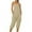 Beige, variant on aidice Capri Overalls for Women Summer Casual Eyelet Tie Spaghetti Strap Comfy Cropped Pants Jumpsuits