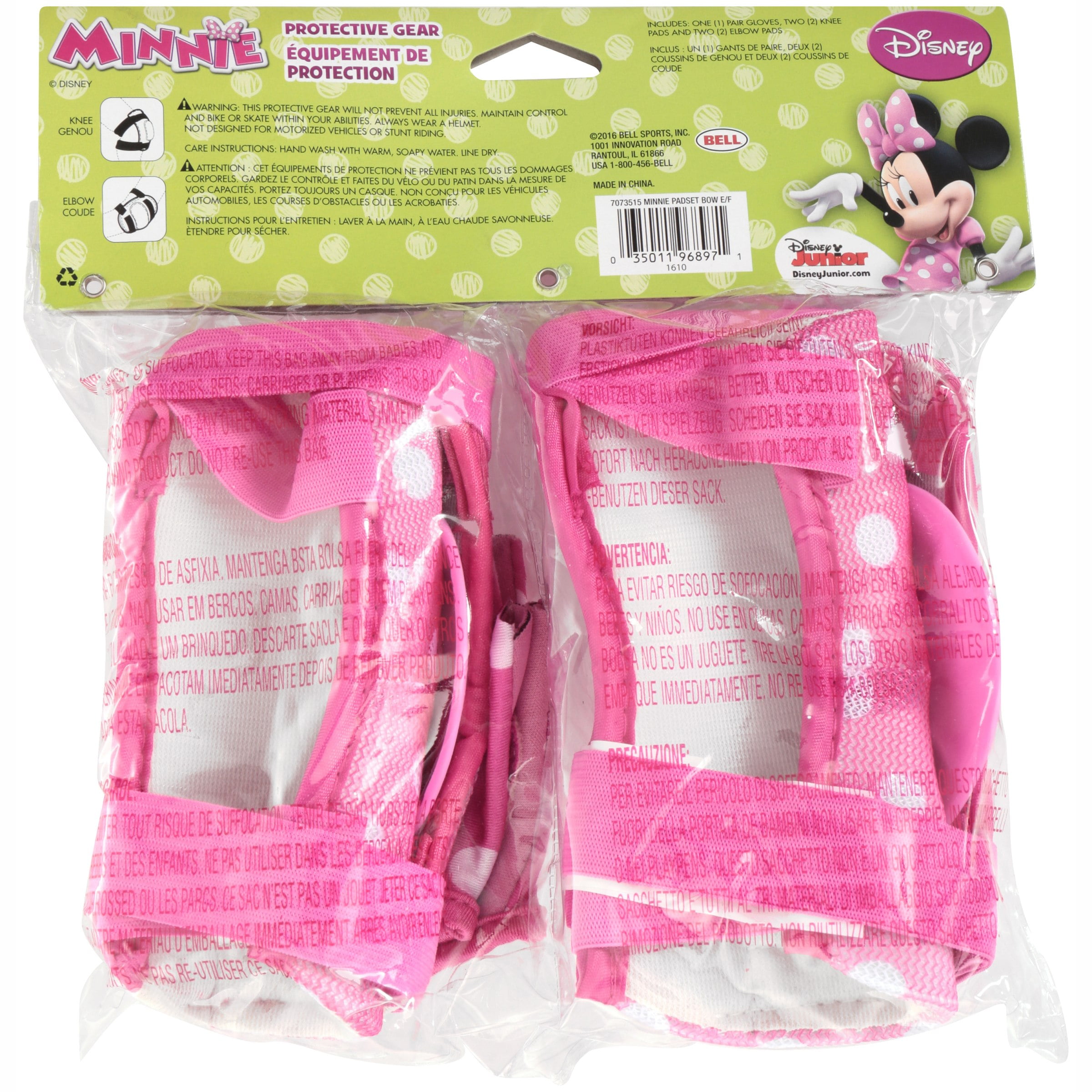 Minnie mouse helmet sales and knee pads
