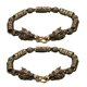 thumbnail image 1 of 2 pulseras vintage de cobre con forma de dragón para hombre y mujer: brazalete con cabeza de dragón y cadena de eslabones, joyería para fiestas., 1 of 7