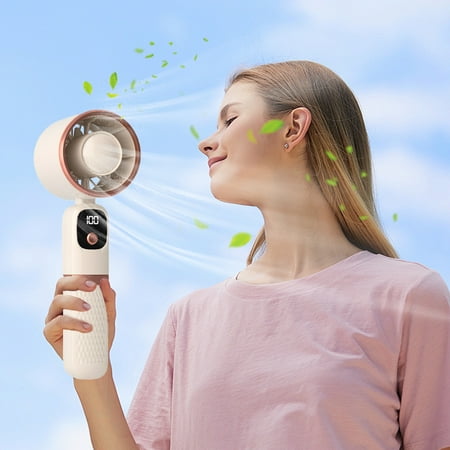 

Werulen Kitchen Gifts Up To 51% Off New Summer Fan Handheld Desktop Purpose Office Charging Model Digital Display Portable High Wind Bladeless Handheld Fan