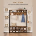 thumbnail image 4 of Hzuaneri Hall Tree with Shoe Storage Bench, 5-in-1 Entryway Furniture with Coat Rack, 13 Hooks, Retro Brown, 4 of 9