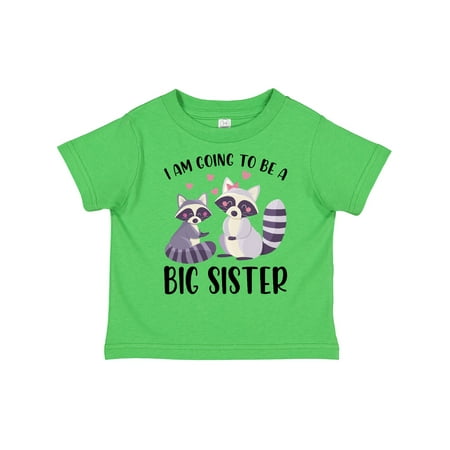 

Inktastic Racoon - I Am Going to Be a Big Sister Gift Toddler Toddler Girl T-Shirt