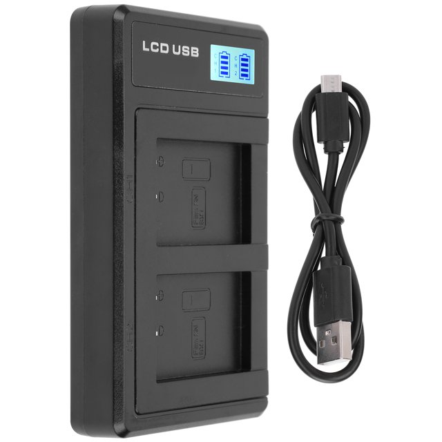 Cargador de batería portátil para cámara NPBX1, cargador dual USB con pantalla LCD.