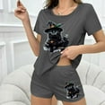 thumbnail image 6 of Censtreet Women's Pajama Sets Halloween Short Sleeve Pjs 2 Piece Top and Shorts Sleepwear Comfy Soft Lounge Sets S-XL, 6 of 7