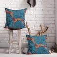 thumbnail image 4 of Blue Leaf Pillow Covers 18X18 Inch Summer Tropical Monstera Leaves Plant Decorative Pillow Cases Set of 2 Botanical Cotton Linen Throw Pillows Modern Home Decor for Couch Cushion Outdoor, 4 of 6