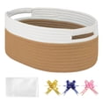 thumbnail image 2 of Easter Basket Woven Basket with 1 Gift Bag & 3 Ribbons Empty Gift Basket for Easter Egg Hunt, Easter Basket Stuffers, Basket for Easter Gifts Party Storage Container for Women Kids, 13''x9''x5.5'', E, 2 of 9