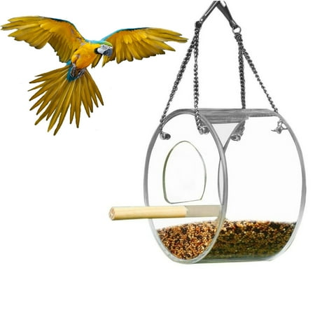 Bird Feeder Hanging Parrot Food Feeder Bird Feed Box Outdoor