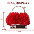 thumbnail image 3 of LinYooLi Women Floral Clutch Purses Satin Flower Evening Bag Party Prom Handbags, 3 of 6
