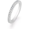 Round-Cut CZ 18kt White Gold-Tone Single-Row Eternity Ring