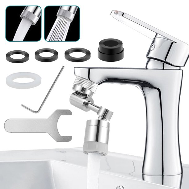 Muyoka Willkey Cabezal de grifo de cocina móvil Cabezal de rociador de grifo giratorio de 720 ° Reemplazo de cabezal de ducha antisalpicaduras y grifo de ahorro de agua para cocina Muyoka Hogar