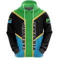 thumbnail image 3 of Sudadera con capucha con estampado de mapa de la bandera de Tanzania, sudaderas con capucha de países de África para hombres, ropa informal para niños, sudadera con capucha con emblema nacional, camis, 3 of 5