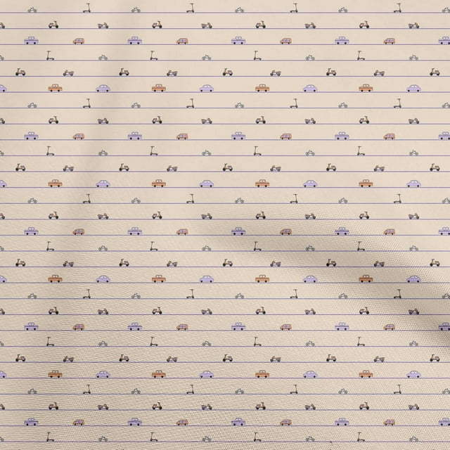 oneOone Rayon Light Beige Fabric Transport Sewing Craft Projects Fabric Prints By Yard 56 Inch Wide