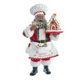 thumbnail image 5 of Kurt Adler 10.5" Fabriche Gingerbread Chef Christmas Santa Figurine, 5 of 7