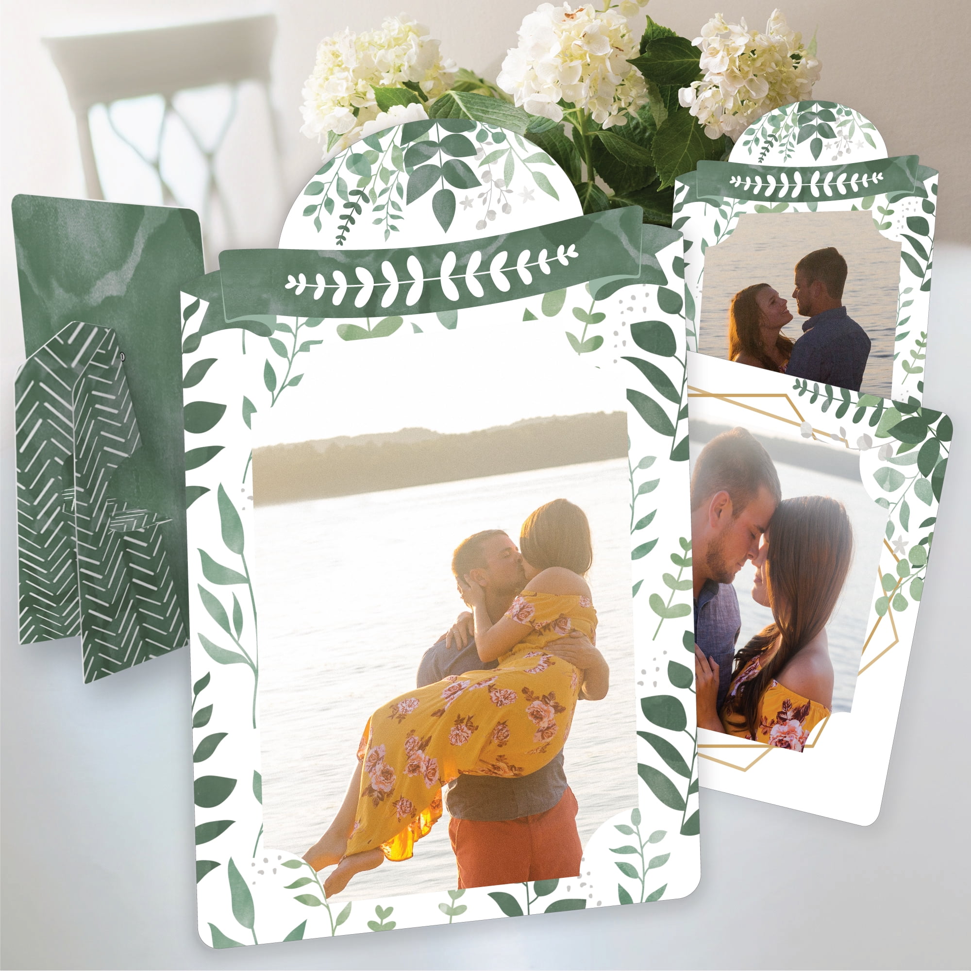 Boho Botanical Greenery Party 4x6 Paper Photo Frame Kit - Set of 12