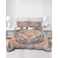 thumbnail image 3 of Pink Orange Blue Twin XL Size Down Alternative Comforter, Lightweight Comforter Quilt Bedding Set with Pillow Shams Ethnic Middle Century Geometric Art All Seasons Bed Comforter Duvet Insert 68"x98", 3 of 7