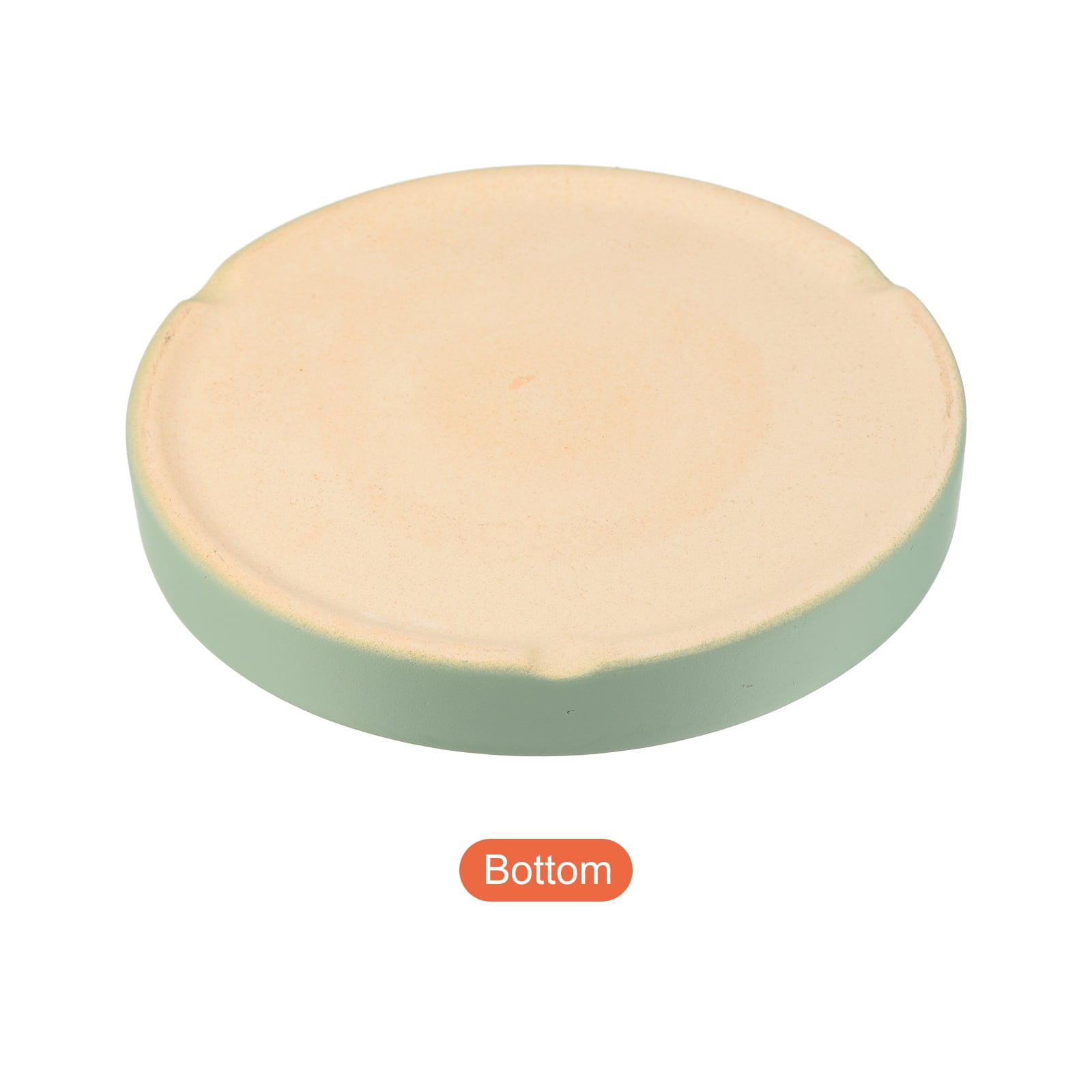 Unique Bargains Ceramic Round Planter Saucer Flower Pot Drip Tray Coaster Green 4.5"