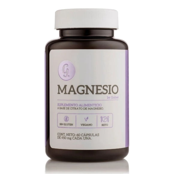 Citrato de Magnesio Goltee - Suplemento de Alta Absorción - 450 mg por Cápsula - 60 Cápsulas