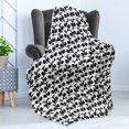 thumbnail image 4 of Black and White Soft Flannel Fleece Throw Blanket, Monochrome Illustration of Pandas Indigenous Chinese Endangered Spices, Cozy Plush for Indoor and Outdoor Use, 50" x 60", Black White, by Ambesonne, 4 of 5