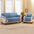 thumbnail image 4 of Reversible Quilted Furniture Cover Dark Blue/Light Jumbo Recliner, 4 of 4