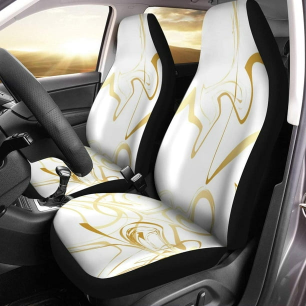 RYLABLUE Set of 2 Car Seat Covers Unique Leopard Print Universal