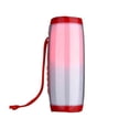 thumbnail image 2 of 10W Portable Rechargeable Bluetooth Speaker Stereo Sound Stereo Bass USB/TF/FM Radio Colorful LED Light Show: Red, 2 of 10