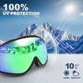 thumbnail image 4 of Findway Ski Goggles Over Glass, 100% UV Protection OTG Snow/Snowboard Goggles for Women, Men & Youth, Adult, 4 of 8