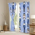 thumbnail image 3 of jejeloiu Cartoon Nutcracker Soldier Black Out Curtains,Christmas Festival Curtains Pack of 2 (42x63 Each),Blue Brown Bedroom Curtains For Girls,,Microfiber Bedroom Decor, 3 of 6