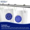 thumbnail image 6 of Kenney Microban Protected Medium Weight PEVA Shower Liner, 70" W x 72" H, White, 6 of 8