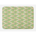 thumbnail image 1 of Yellow Bird Bath Mat, Recently Hatched Little Chickens Vintage Engraved, Plush Bathroom Decor Mat with Non Slip Backing, 29.5" X 17.5", Green Champagne, by Ambesonne, 1 of 2