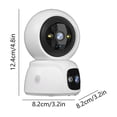 thumbnail image 3 of Wireless Security Camera, Dual Lens for Panoramic View, Wifi Home Surveillance with 1080P Hd Night Vision, Motion Detection Alerts, Two-Way Audio, 3 of 7
