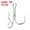 White, variant on Unique Bargains 16# 0.43' Treble Fish Hooks Carbon Steel Sharp Bend Hook with Barbs, Black 20 Pack