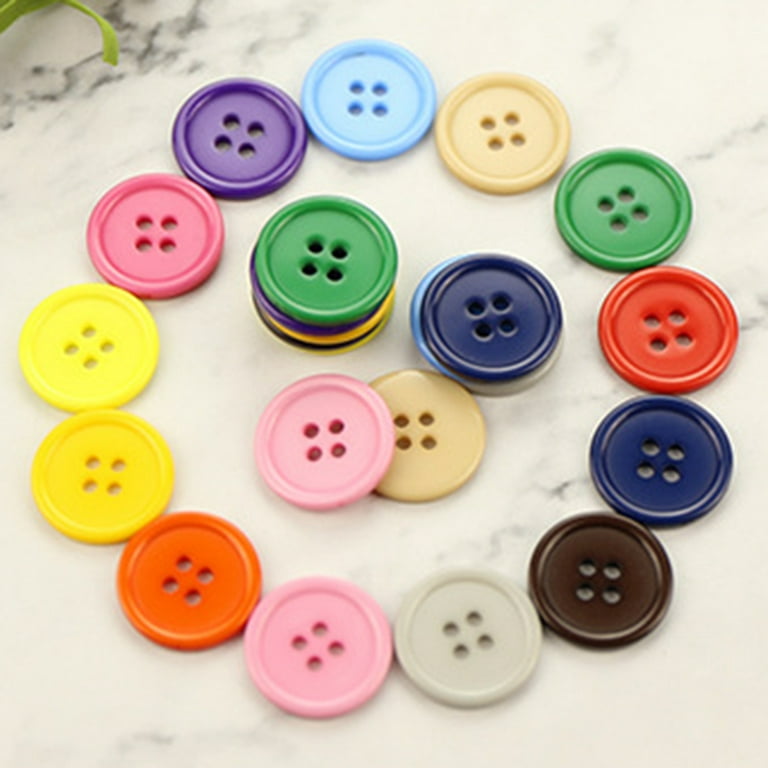 Assorted Flower Buttons | Sewing Supplies | Mixed Media Art (12mm / 65pcs /  Colorful Mix)