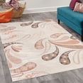 thumbnail image 2 of Abstract Decorative Rug, Contemporary Leaves and Blossoms Daisy Spring Season Geometric Style Art, Quality Carpet for Bedroom Dorm and Living Room, 6 Sizes, Pale Salmon, by Ambesonne, 2 of 4