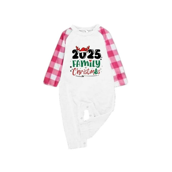 LEKODE 2025 Family Christmas Pajamas Sets Xmas Matching Pajama Sets Holiday Jammies Satin Pajamas for Women Christmas Pajamas for Women Womens Satin Pajama Set Matching Pajamas Pink (B)12m