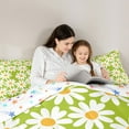 thumbnail image 5 of Feelyou Vibrant Groovy Floral Queen Comforter Set, Rustic Farmhouse Botanical Bedding Sets, Teen Kid Child Reversible Bedding Comforter Set, Breathable Home Decor, 3-Piece, 5 of 8