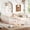 Beige + Teddy + Queen, variant on ChenyueFurn Twin Kids Upholstered Floor Bed with Guardrails,Beige