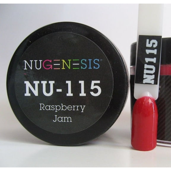 NUGENESIS Nail Color Dip Dipping Powder 1oz/jar - NU115 Raspberry Jam