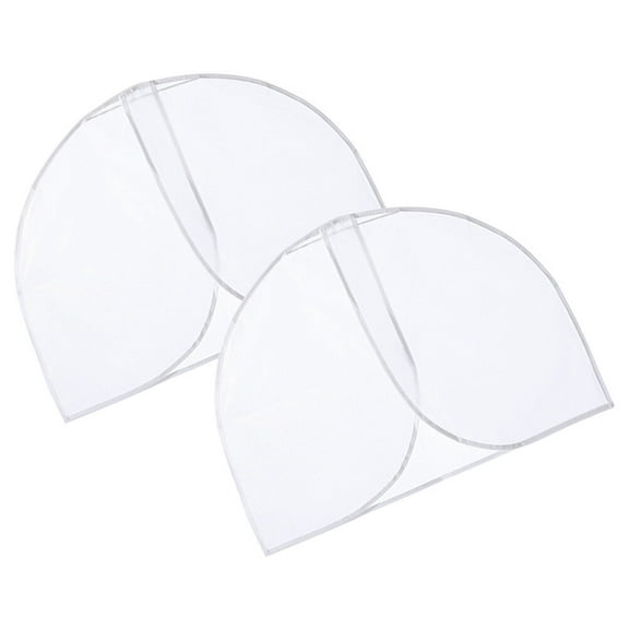WORGEOUS 2pcs Short Clothes Cover Half-body Translucent Garment Bag Hanging Suit Storage Organizer