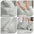 thumbnail image 6 of Tmsan 50" W Oversized Chaise Lounge Chair Indoor, Corduroy Comfy Upholstered Boneless Sofa Bed, Deep Seat Sleeper Couch Reading Chairs, Cloud Sofas Couches for Living Room, No Assembly,Light Gray, 6 of 7