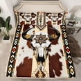 thumbnail image 2 of Castle Fairy Bull Skull Full Size Sheets for Kids Teens,Abstract Cow Print Bed Sheets, 2 of 7