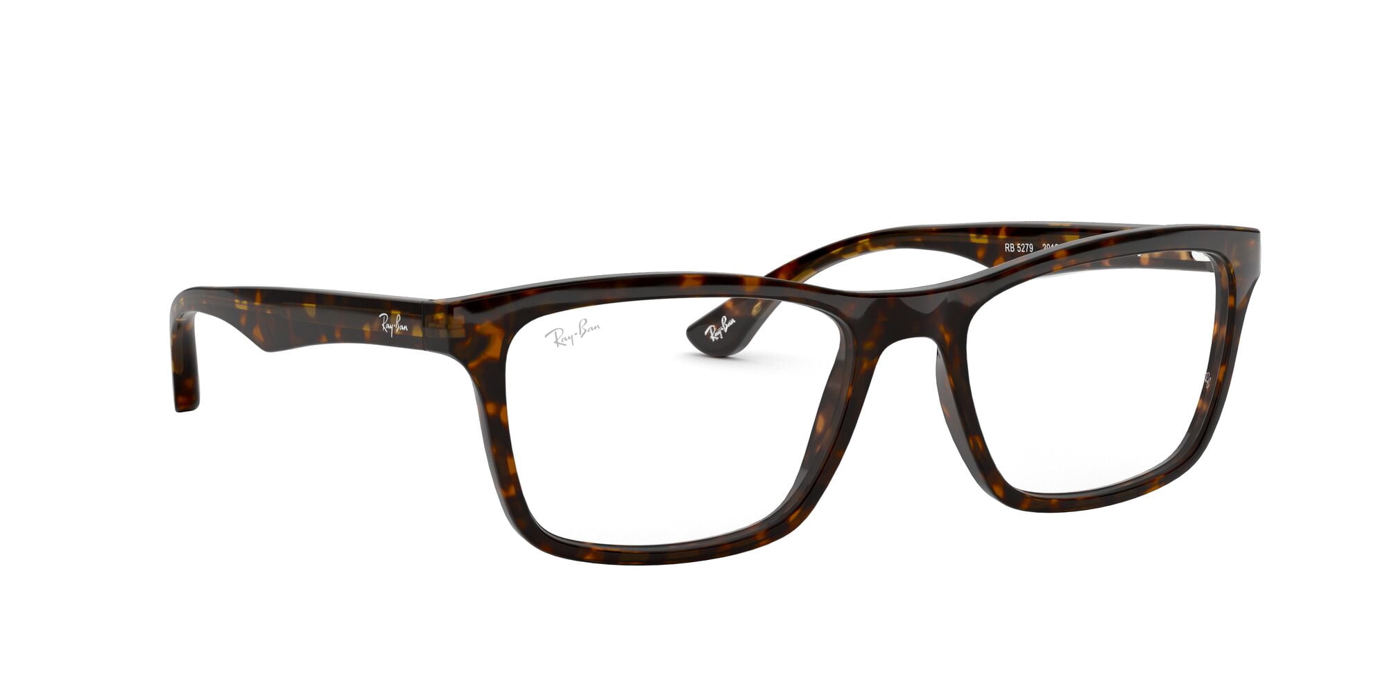 Ray-Ban RB5279 Optics Glasses, Prescription Eyeglasses with Case, Demo Lens/Dark Havana, Size 57