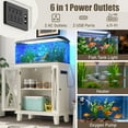 thumbnail image 2 of Aukfa 20 Gallon Aquarium Stand with Power Station, Farmhouse Fish Tank Cabinet, Reptile Terrarium Console Table,Beige, 2 of 6