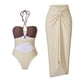 thumbnail image 1 of Trajes de baño tankini para mujer Traje de baño estampado diario para mujer Traje de baño conservador de cuerpo unido Conjunto de dos piezas con falda de playa estampada, 1 of 8