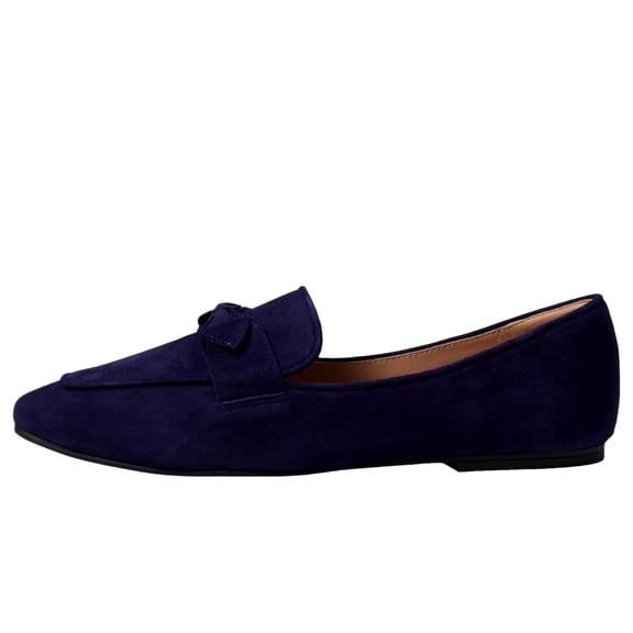 Cole Haan York Bow Loafer Evening Blue Suede  W28009-BLU Women's Size 5